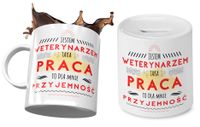 Dla Weterynarza Zestaw Kubek + Skarbonka Prezent Z Nadrukiem Ze Zdjęciem