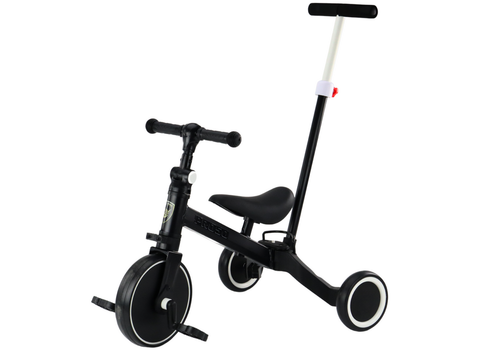 Rower Trójkołowy PRO50 Rowerek Z Rączką Do Prowadzenia Czarny na Arena.pl