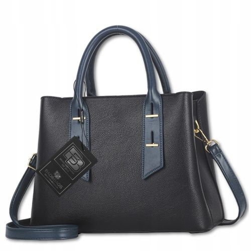 Torebka Skórzana Damska Czarna Na Ramię Torba Elegancka Pojemna Klasyczna na Arena.pl