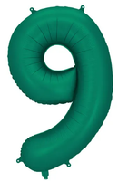 Balon foliowy Cyfra ''9'', 86cm, butelkowa zieleń