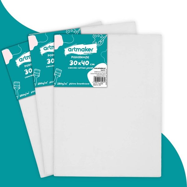 ZESTAW DO MALOWANIA PŁÓTNA 30x40 FARBY PĘDZLE 26el zdjęcie 3