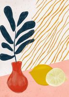 Plakat 50x70cm Wazon Minimalistyczny , Wnętrza Styl Skandynawski, Boho