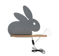 Rabbit lampa kinkiet 4W LED 4000K iq kids z przewodem szary+biał