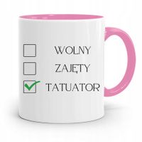 Dla Tatuażystki Tatuażysty Kubek Różowy Na Prezent Z Nadrukiem Ze Zdjęciem