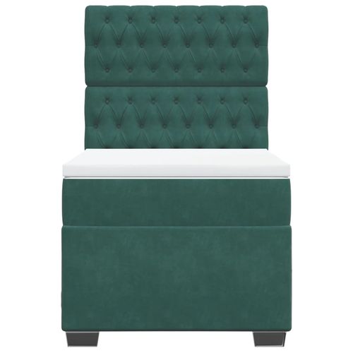 Łóżko kontynentalne z materacem, zielone, aksamit, 100x200 cm na Arena.pl