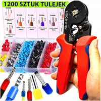 ZACISKARKA PRASKA KONEKTORÓW TULEJEK KOŃCÓWEK KABLI PRZEWODÓW ZESTAW x1200