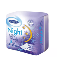 CARIN Podpaski higieniczne ULTRA WINGS NIGHT 8 szt