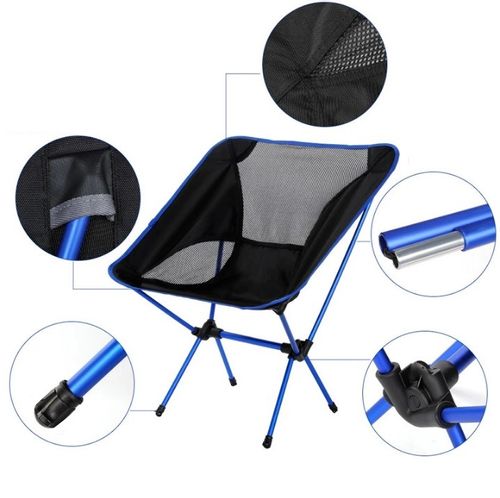KRZESŁO TURYSTYCZNE SKŁADANE WĘDKARSKIE KEMPINGOWE NIEBIESKIE 2 SZTUKI na Arena.pl