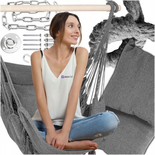 Fotel Brazylijski + Mocowanie Sufitowe Hamak Huśtawka Wiszący Ogrodowa 120k na Arena.pl