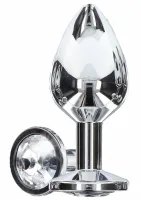 toyjoy starlight booty jewel large aluminiowy z kryształem 8,5 cm