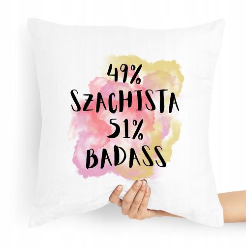 Poduszka Dla Szachisty Szachista 51 Badass 49 Z Nadrukiem Ze Zdjęciem na Arena.pl