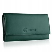 Betlewski skórzany Portfel damski zapięcie na zatrzask ochrona kart RFID