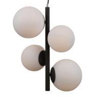 Modernistyczna LAMPA wisząca RIGA PND-44213-4A-SBL Italux metalowa OPRAWA szklane kule zwis czarny