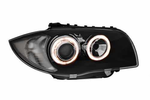 Lampy przednie reflektory BMW E87 E81 Ringi Black na Arena.pl