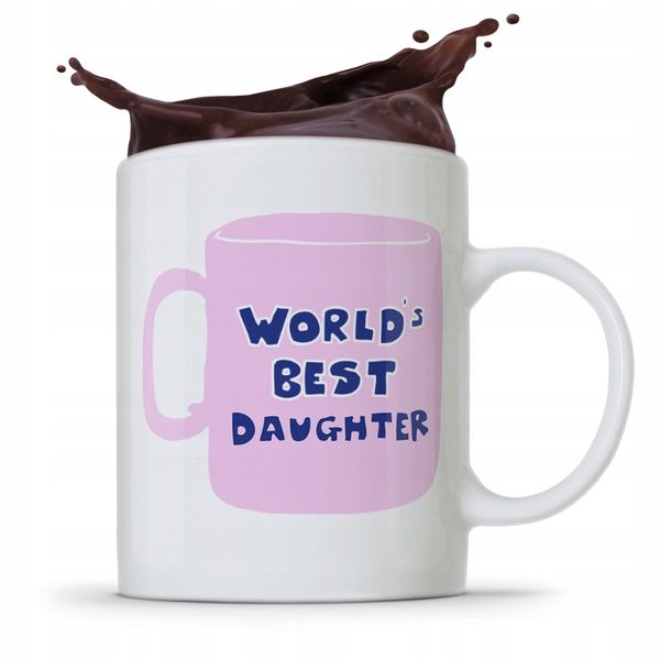 Kubek Prezent Dla Córki Dziecka Best Daughter Z Nadrukiem Ze Zdjęciem zdjęcie 1