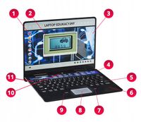 Komputerek Edukacyjny dla Dzieci 3+ 98 Gier PL/ANG Nauka i Zabawa laptop