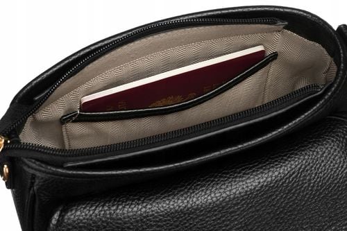 Torebka damska listonoszka PETERSON czarna modna miejska na długim na Arena.pl