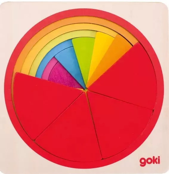 Puzzle warstwowe, koła-ułamki zdjęcie 1