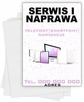 Ulotki A4 reklamowe firmowe 100 sztuk wiele wzorów SRWIS I NAPRAWA