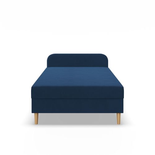 Łóżko Kontynentalne CASPE NIEBIESKIE JEDNOOSOBOWE Pojedyncze VELVET na Arena.pl
