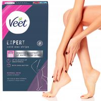 Zimne PLASTRY do Depilacji NÓG Veet Expert Cold Wax Strips 30 szt.