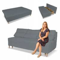 Kanapa sofa KIMO f. spania pojemnik Family Meble Twisster zielona sztruks