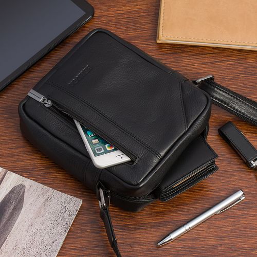 torba męska skórzana antonio iii - czarna na Arena.pl