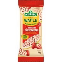 KUPIEC WAFLE KUKURYDZIANE Z JOGURTEM I TRUSKAWKAMI 64G