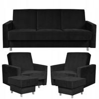 Zestaw mebli wypoczynkowy Alicja wersalka kanapa fotele pufy Family Meble