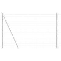 Ogrodzenie z słupkami Srebrny 1.5 x 10 m Stal