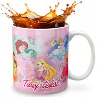 KUBEK 330ml GRAFIKA PREZENT ŚWIĘTA WZÓR - BAJKA KSIĘŻNICZKI + IMIĘ