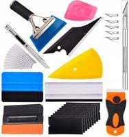 ZESTAW NARZĘDZI RAKLI DO APLIKACJI FOLII OKLEJANIA SZYB KOMPLET 12SZT.