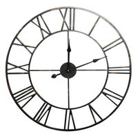 Duży zegar ścienny 70cm czarny