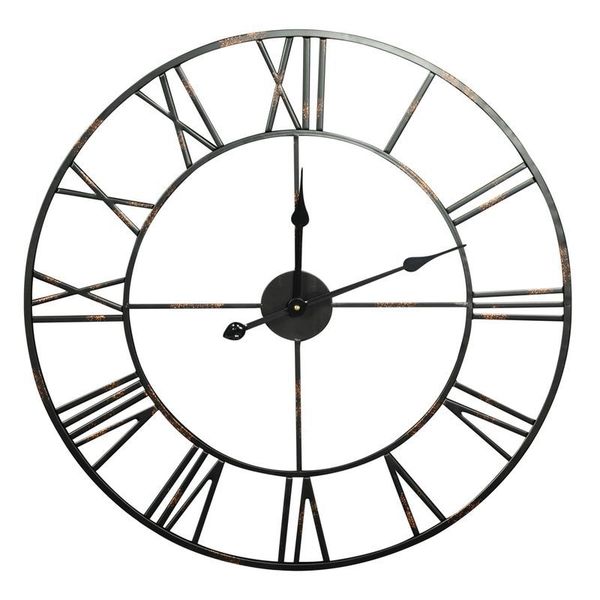 Duży zegar ścienny 70cm czarny zdjęcie 1