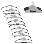 Wieszak plastikowy zestaw 20 szt. antypoślizgowe wieszaki na ubrania szaro-czarny