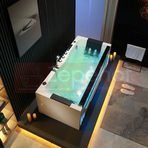 Wanna z hydromasażem EBX-7066 white prostokątna 170cmx78cmx61cm Wodosp na Arena.pl
