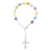 Różaniec bransoletka dziesiątka kolorowy