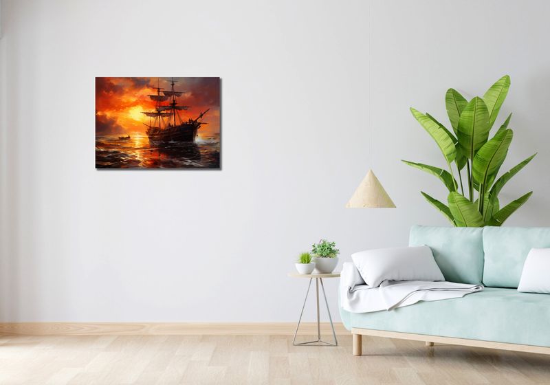 Obraz 70x50cm Ogień na Wodzie zdjęcie 2