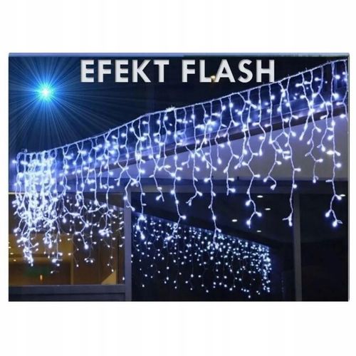 SOPLE 500 LED LAMPKI KURTYNA ŚWIETLNA ZEWNĘTRZNA 20M BIAŁY ZIMNY+FLASH IP44 na Arena.pl
