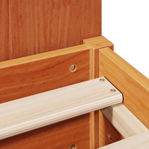 Łóżko z regałem, bez materaca, woskowy brąz, 100x200 cm, sosna na Arena.pl