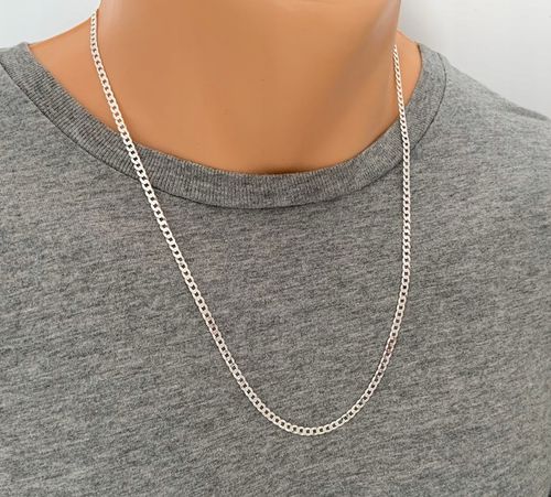 SREBRNY MĘSKI ŁAŃCUSZEK PANCERKA 035/55cm SREBRO 925 pełne DIAMENTOWANE na Arena.pl