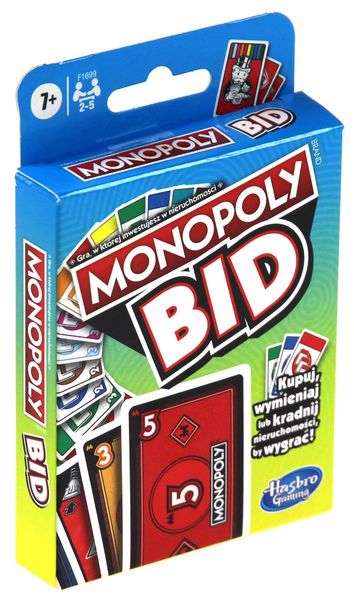 GRA KARCIANA BID MONOPOLY HASBRO zdjęcie 1