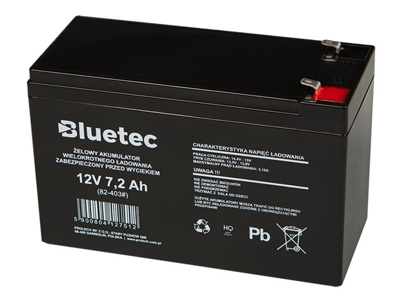 Akumulator żelowy 12V  7.2Ah BLUETEC zdjęcie 1