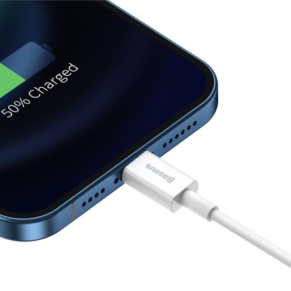 kabel usb do lightning baseus superior series, 2.4a, 1m (biały) zdjęcie 7
