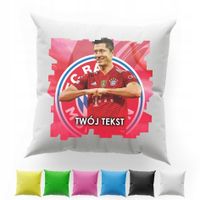 POSZEWKA Z NADRUKIEM BAWEŁNIANA 40x40CM - LEWY LEWANDOWSKI ROBERT PIŁKA