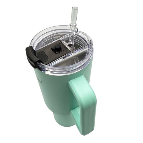 stalowy kubek termiczny termos 1200ml z rączką i słomką km-2175 na Arena.pl