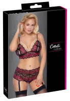cottelli curves komplet koronkowy z perłami 3xl/4xl dwukolorowy