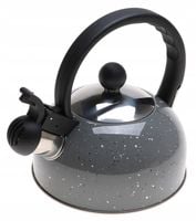 CZAJNIK Stalowy Marmurkowy 1,5l KROPKI INDUKCJA Gaz Z GWIZDKIEM 1016