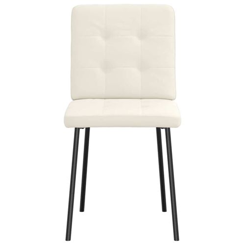 Krzesła stołowe, 2 szt., kremowe, obite aksamitem na Arena.pl