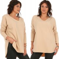 F630 Oversizowa asymetryczna TUNIKA długi rękaw L/XL